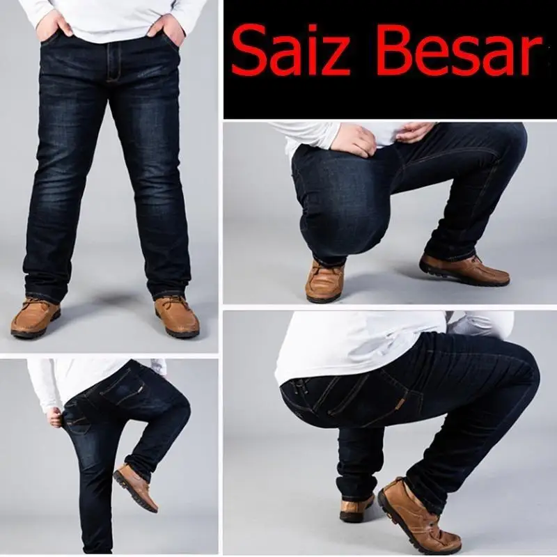 Plus Size Jeans Broek Voor Mannen Plus Maat 28-50 Jeans Broek Heren Casual Big Size Mode Heren Kleding