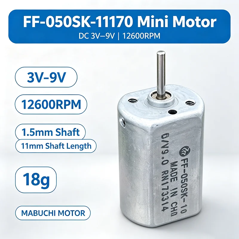 Mabuchi  High Speed Mini 15mm*12mm Electric Motor FF-050SK-11170 Motor D/V9.0 DC 3V 5V 6V 9V 12600RPM DIY Car AV CD DVD Player