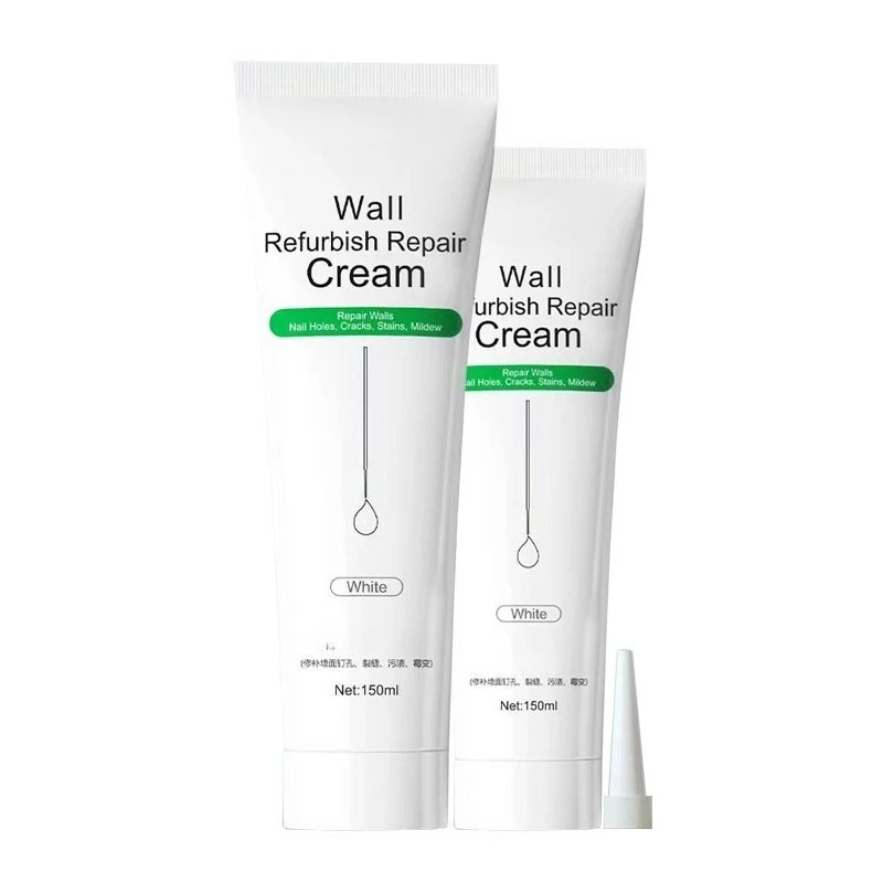 Agente de calafetagem para reparo de parede, pasta de vedação, secagem rápida, tinta válida, à prova de molde, restauração de parede, creme de reparo com raspador