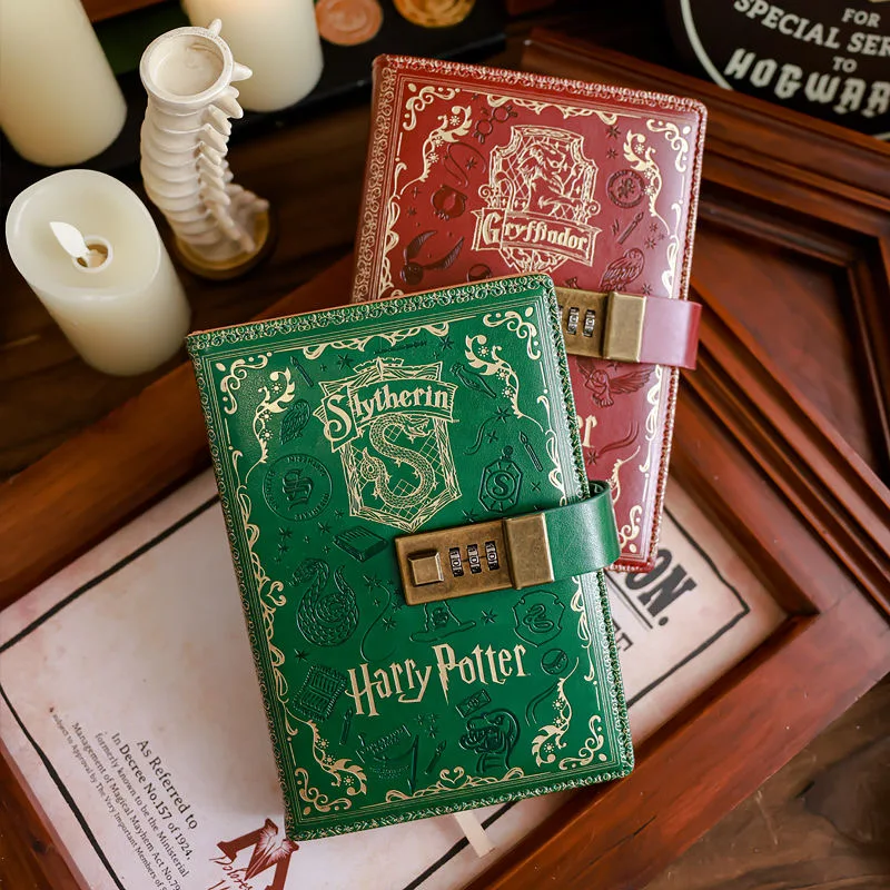 2024 New Harry Potter Four Academy Retro Password Notebook Color Page A5 Notebook Student Cartoon Log Writing Book Birthday Gift