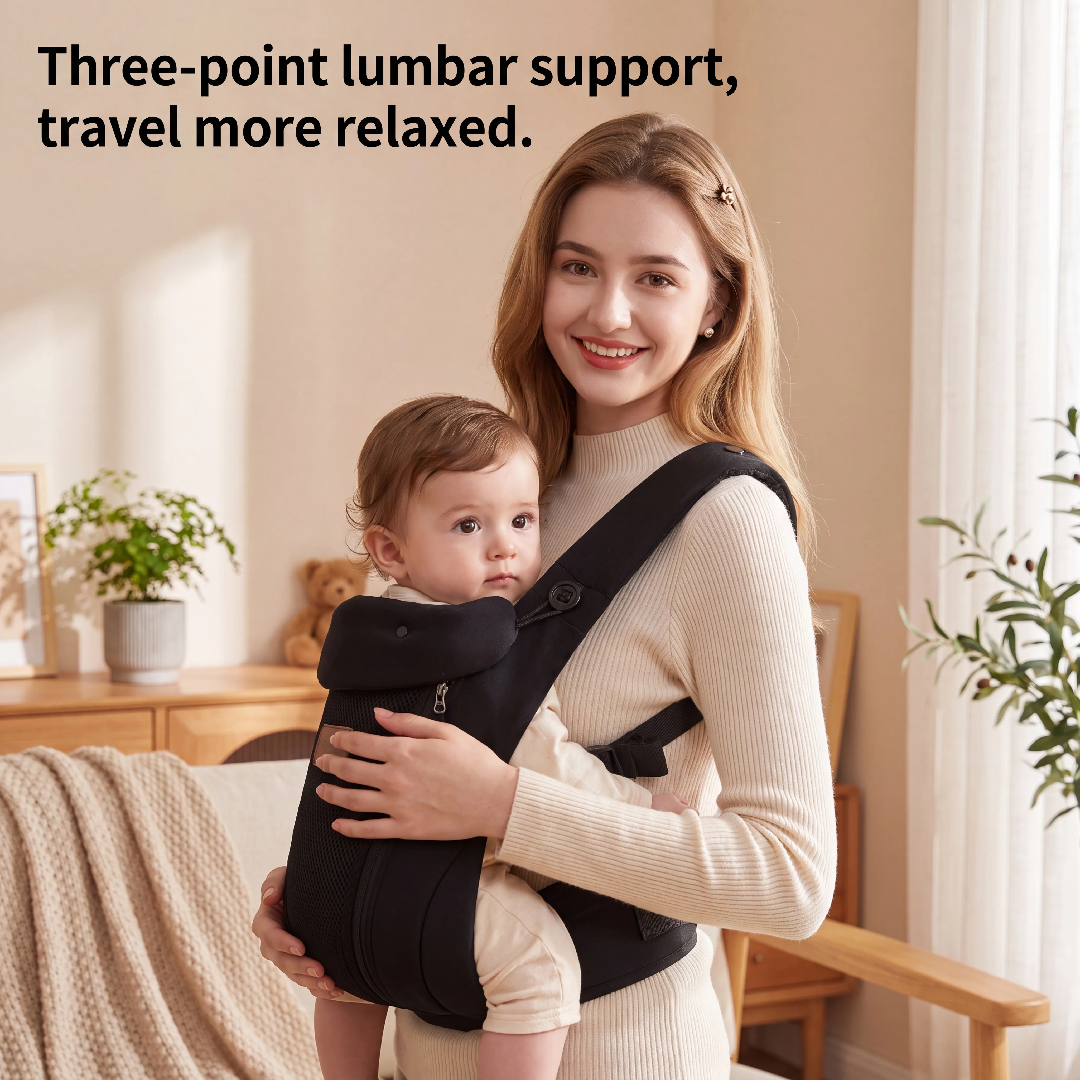 Baby multi-functional waist stool carrier, lightweight and suitable for all seasons, front-carrying baby carrier is multi-functi