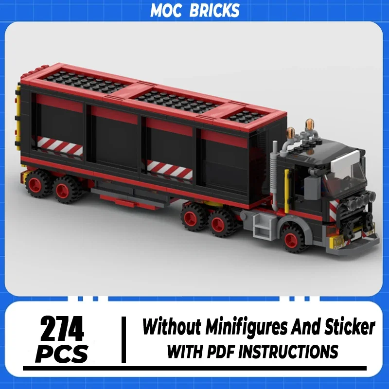 Moc Building Bricks Special Transport Semi Truck Model Technology Modular City Vehicle Blocks Construstion DIY Assembly Toys