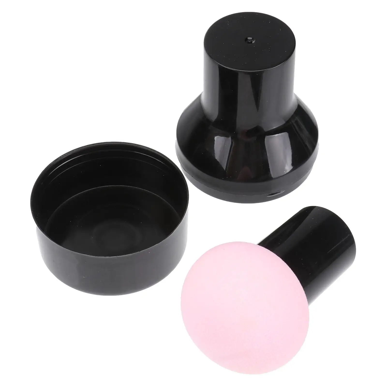 

3 Pcs Mushroom Powder Makeup Sponge with Handle Head Puff Wet Dry Brush Easy Clean Silicone Foundation Concealer Blush