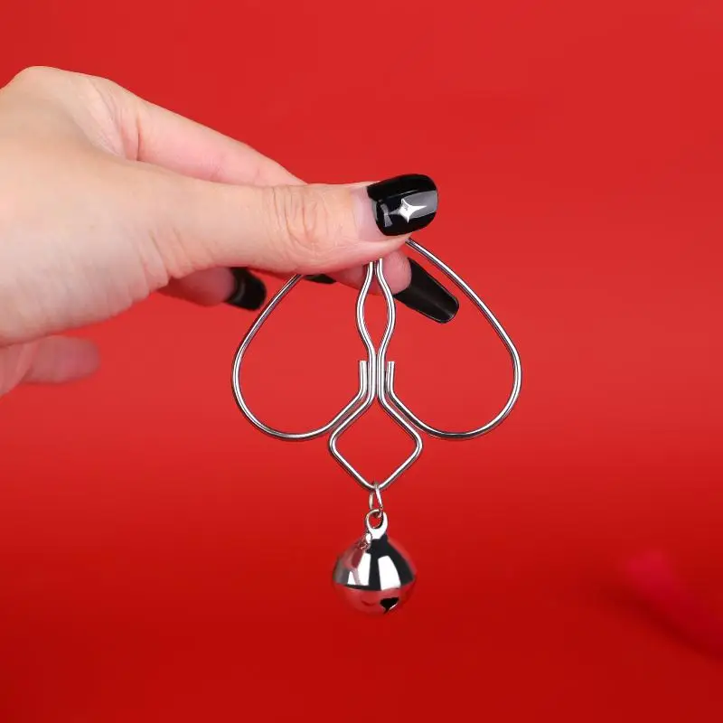 1Pairs القلب الحلمة المشابك مع شرابة الجنس قابل للتعديل الجسم كليب غير ثقب المجوهرات للنساء والأزواج