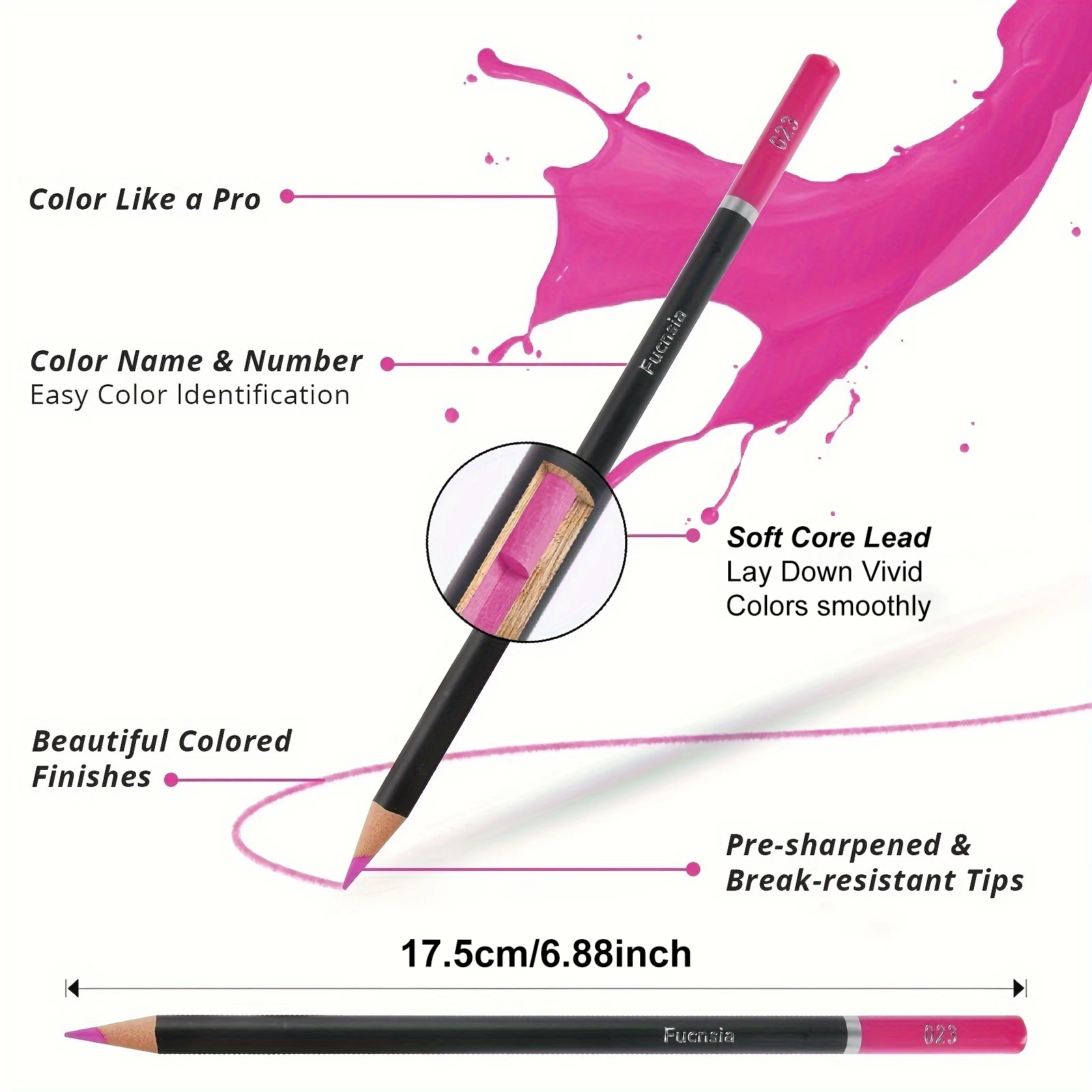 72/120 Colored Pencils Zipper Case Set,Soft Core Colored Leads for Artists,In Neat,Strong Carry-Anywhere Zipper Case