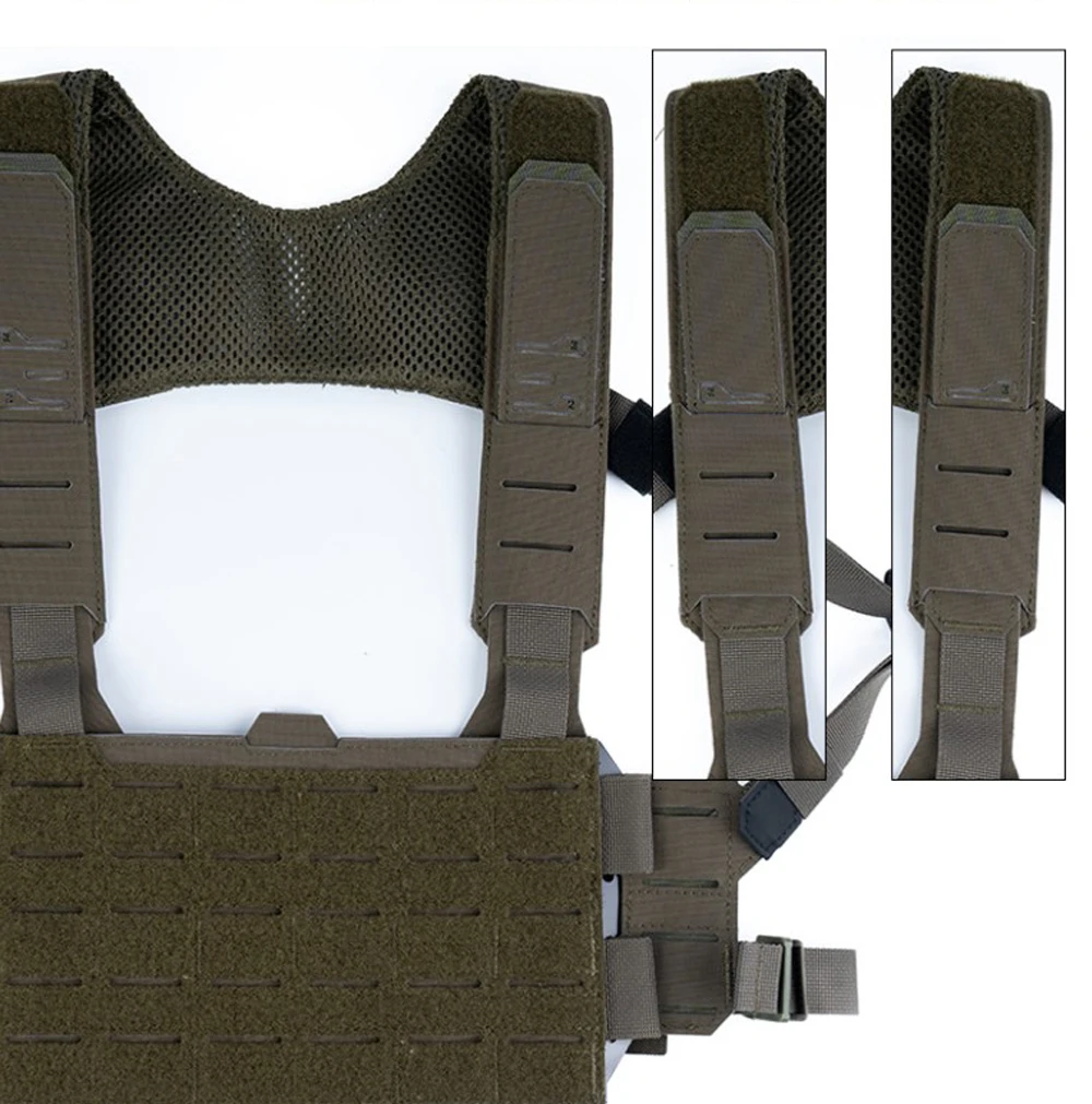 Taktische Brusttasche mit Modularem, Skalierbarem MOLLE-Frontpanel, Atmungsaktive HX-Weste für Outdoor-Jagd und Airsoft – Detail 6