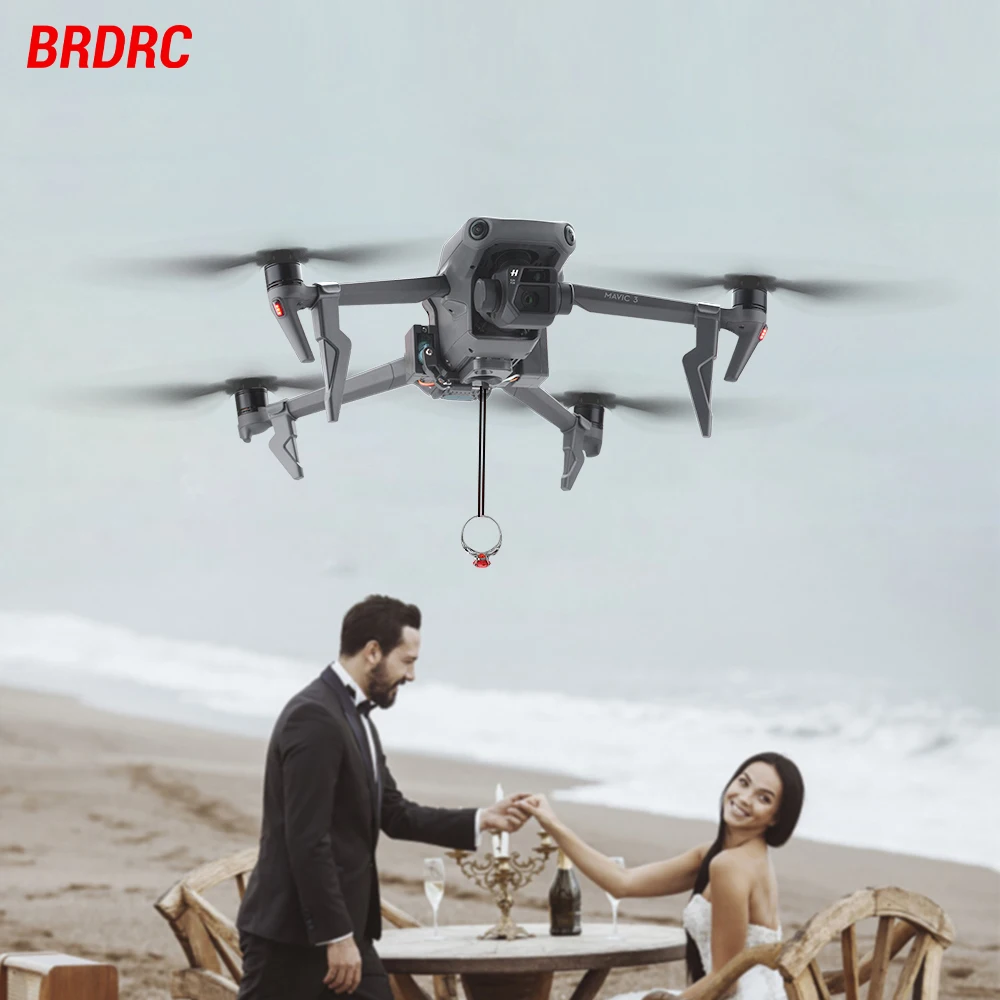 BRDRC Air Airdrop System for DJI Mavic 3/3 Pro/Classic Drone Fishing Bait Wedding Ring Gift Deliver Life Rescue Travel Props