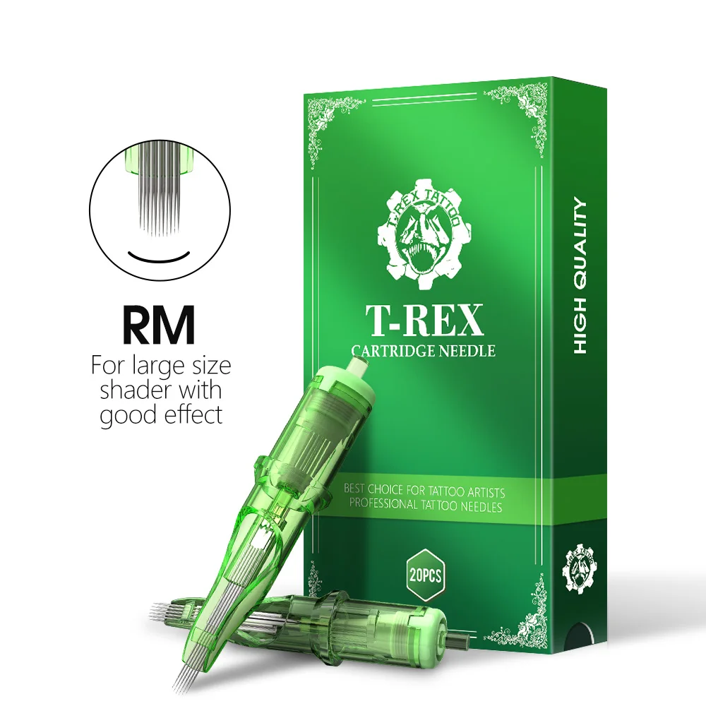 

T-Rex 20pcs/ink cartridge tattoo needle RM disposable sterilization safe tattoo needle 0.35mm sterile tattoo needle supply