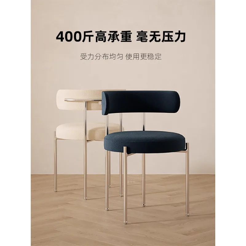 เก้าอี้ทานอาหารสไตล์มินิมอลอิตาลี เก้าอี้เรียบง่ายหรูหราสำหรับใช้ในบ้าน เก้าอี้แต่งหน้าระดับไฮเอนด์