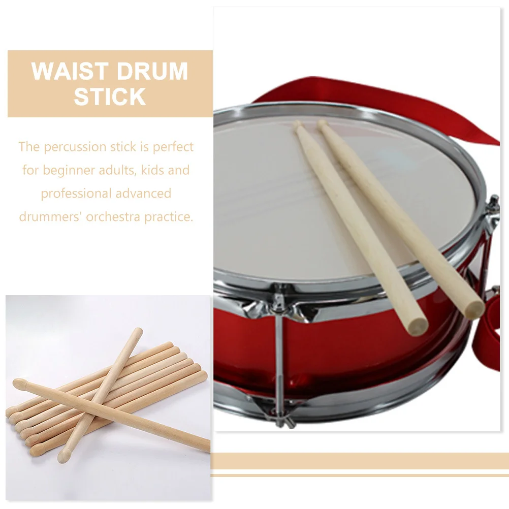 

4Pairs Wooden Snare Drumsticks Exquisite Craftsmanship Percussion Stick Ideal for Student Band and Advanced Drummer