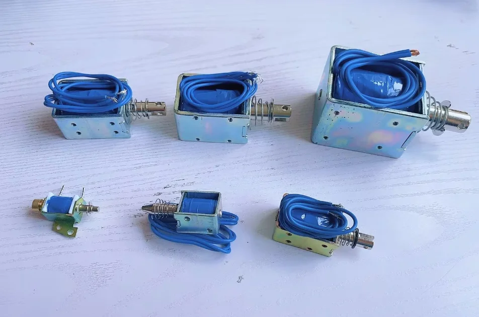 DC6V DC12V DC24V HCNE1-0730 Open frame eletroímã tipo push-pull tipo 5N 10mm tração