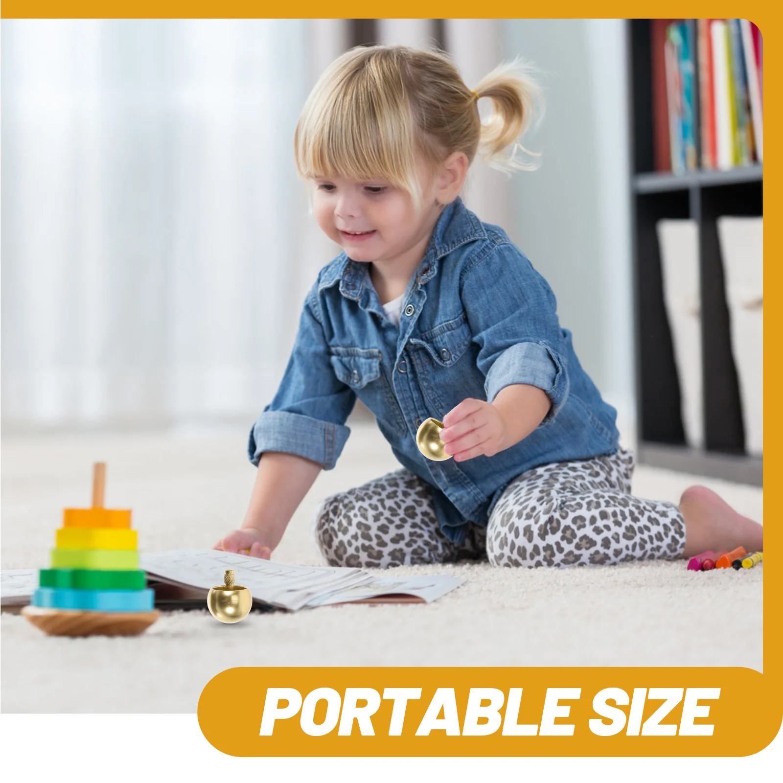 

Metal Gyro Resistant Child Educational Automatic Flip Rotating Entertainment Fun for Kids Coordination Exercise