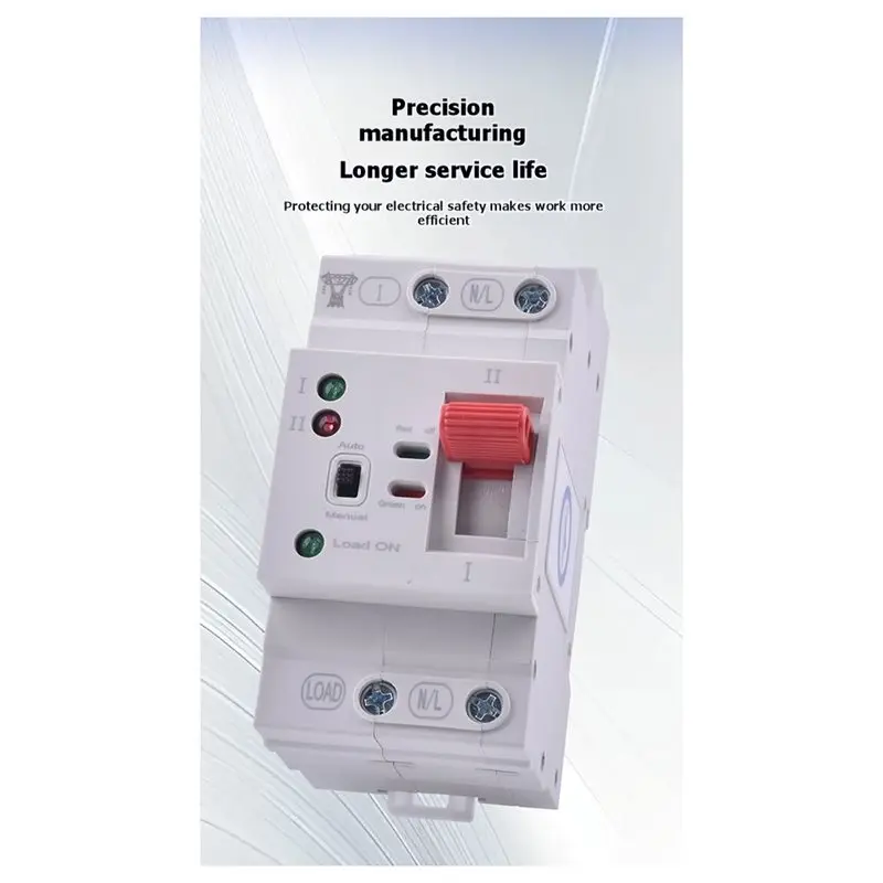 ALIM-Din Rail 2P ATS Electric Switch Manual Transfer Switch 230V Coil PC Type Switch City Power To Generator 63A