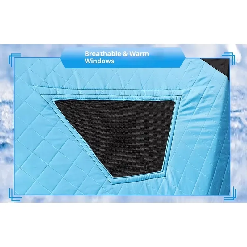 Upgrade Waterproof Windproof Insulated Three Layer Cotton Filled Oxford 3 to 4 Person One Bedroom Winter Snow Ice Camping 5