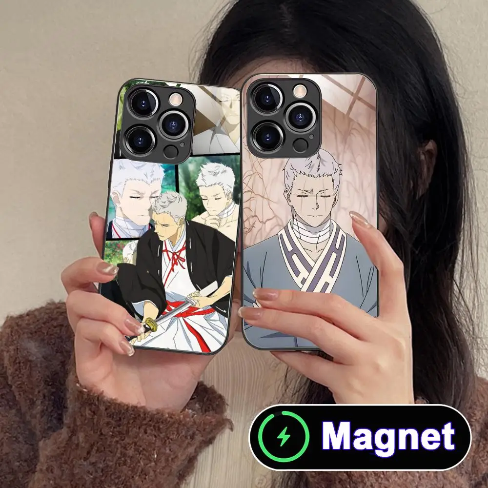 

Чехол для телефона Hell's Paradise Shion для iPhone 17 16 15 14 13 12 11 Air Pro Max Plus Mini, стеклянный, с MagSafe