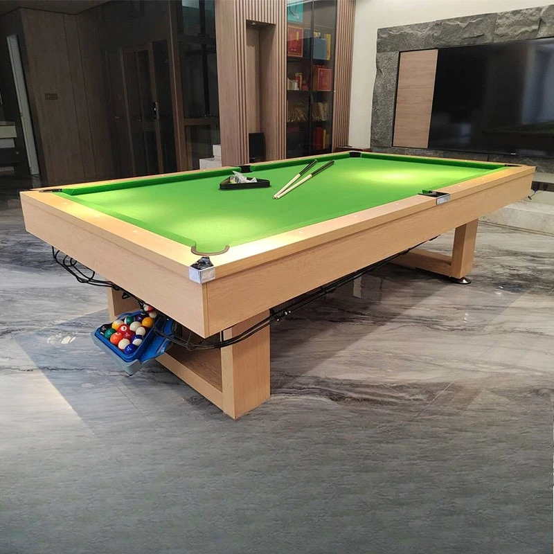 Standard Billiard Table, Household Indoor Adult American Black 8 Commercial Marble Billiard Table Multifunctional Case