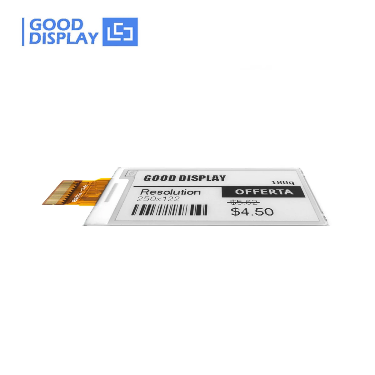 Papel eletrônico de ampla temperatura de 2,13 polegadas -25 ℃   para 50 ℃   Visor de tinta eletrônica com resolução 250x122 GDEM0213B74WT