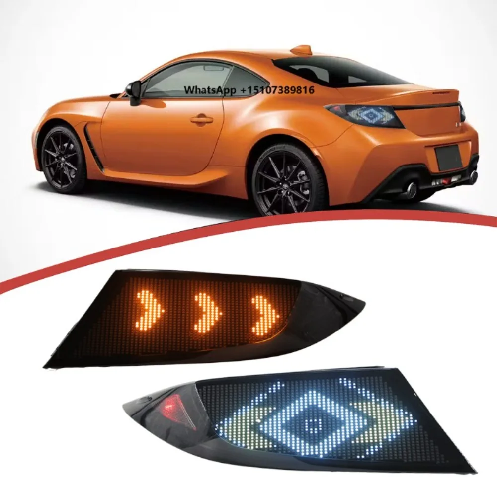 

Задние фонари DK Motion для Toyota 86 GR86 2022-UP, Scion FR-S, BRZ, светодиодные задние фонари с цифровым последовательным сигналом поворота.