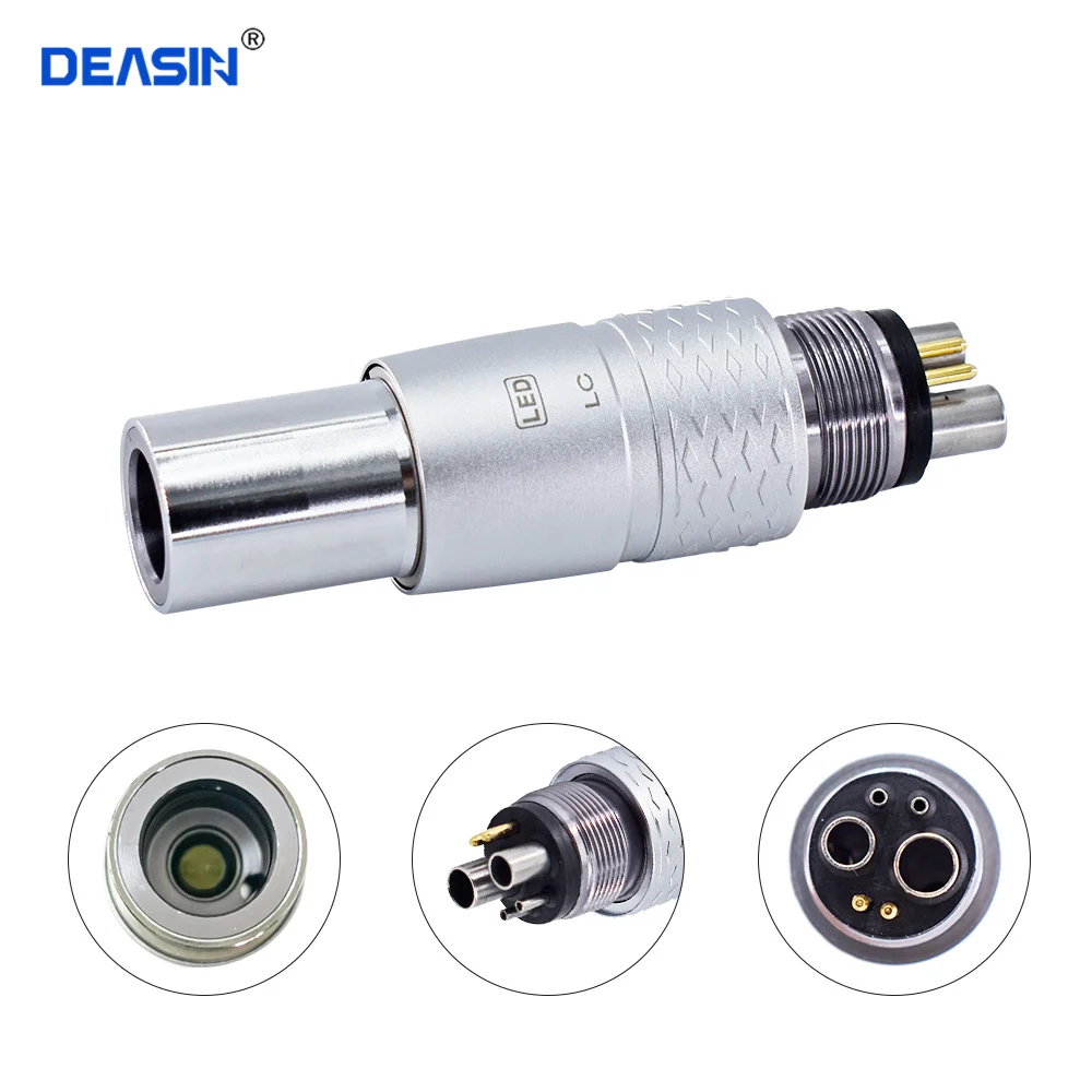 Compatible NS* Quick Coupler Dental Fiber optic Quick Coupler Coupling 6 Holes Fit NS* Machlite/Phatelus Turbine