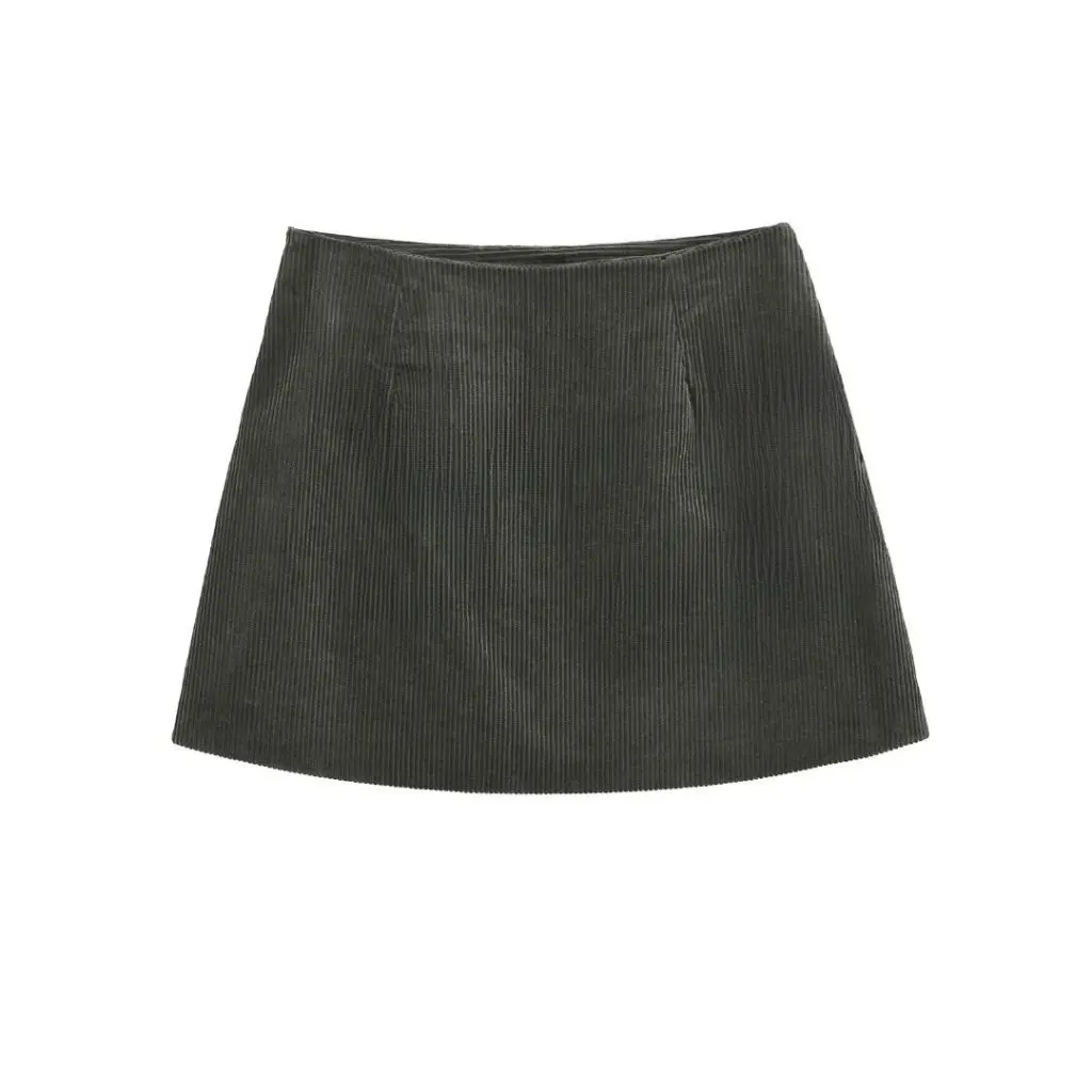 

Joker Corduroy High Waist Half-Length Skirt European American Fashion Personality Style Winter New G80283