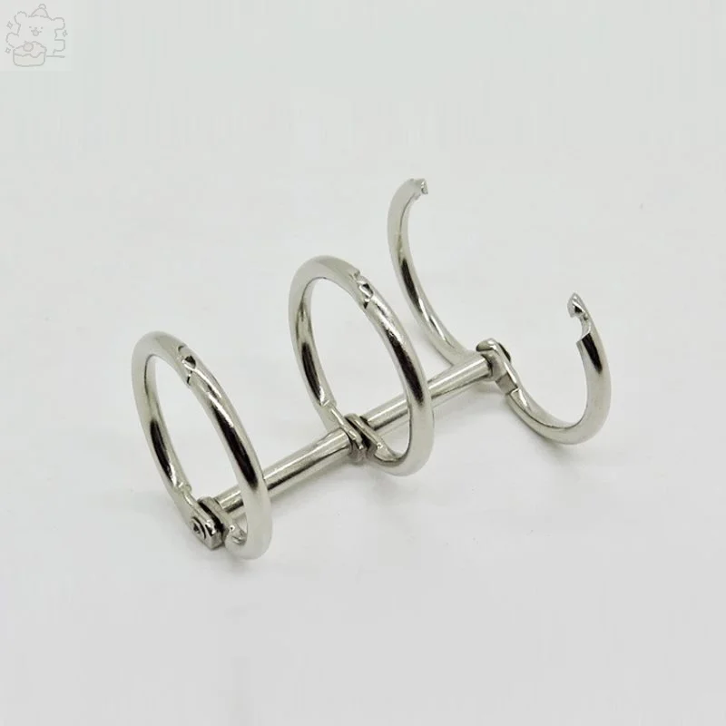 

Metal Loose Leaf Book Binder 3 Rings For Notebook Album Scrapbook Clips 2Pcs
