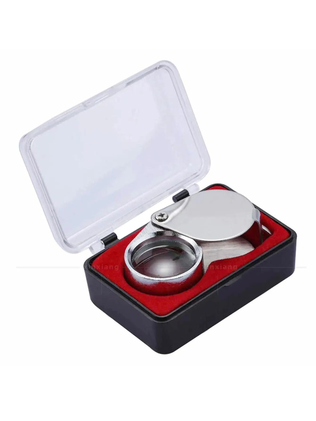 Pocket Loupe Magnifier Jewelry Magnifying Glass Foldable Diamond Lupa Triplet Jewelers Eye Glass Tool Reading Magnifier