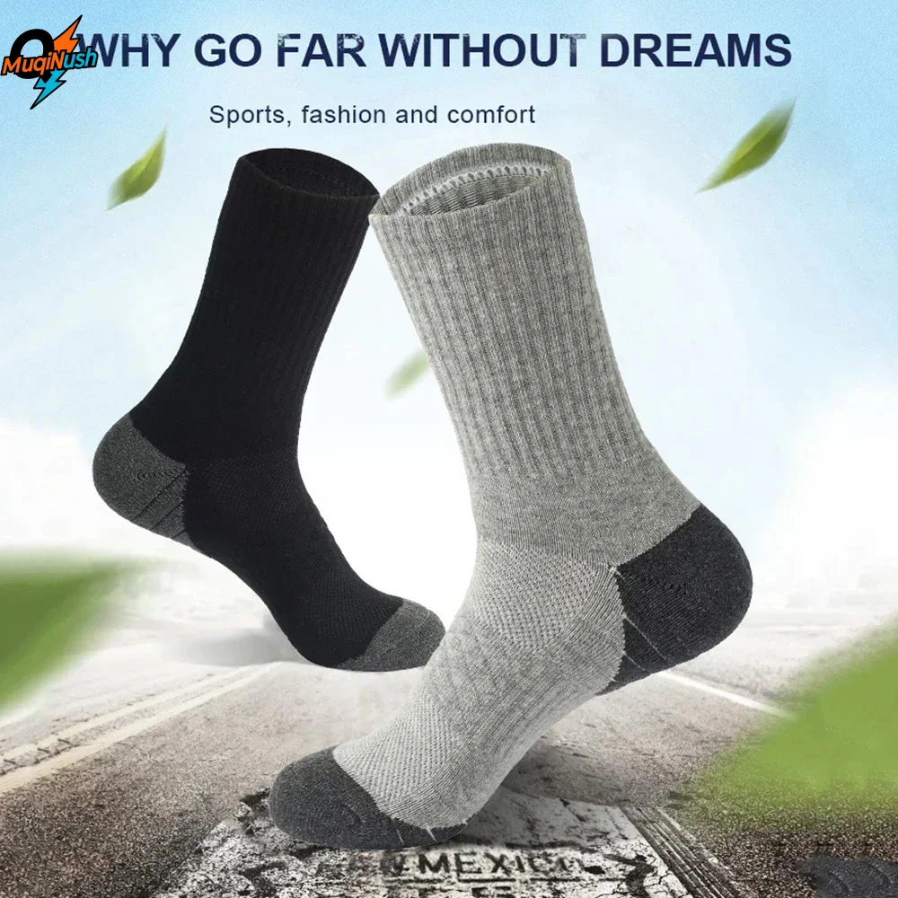 

MuqiNush 5 Pairs Performance Comfortable Cushioned Breathable Athletic Ankle Knee-High Socks Suitable Running Sports Cycling