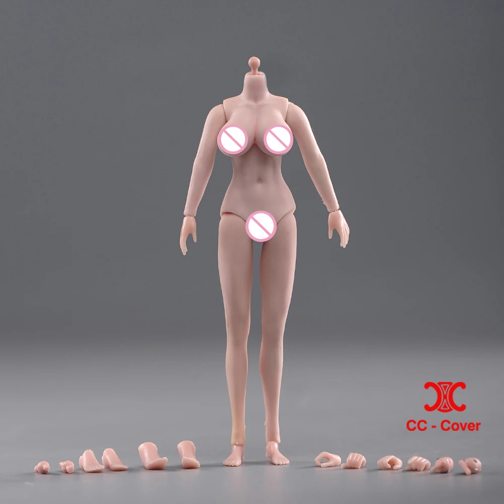 1/12 pele de trigo super flexível silicone conjunta corpo feminino 6 polegada grande meados pequeno peito mulher soldado figura ação modelo boneca brinquedos