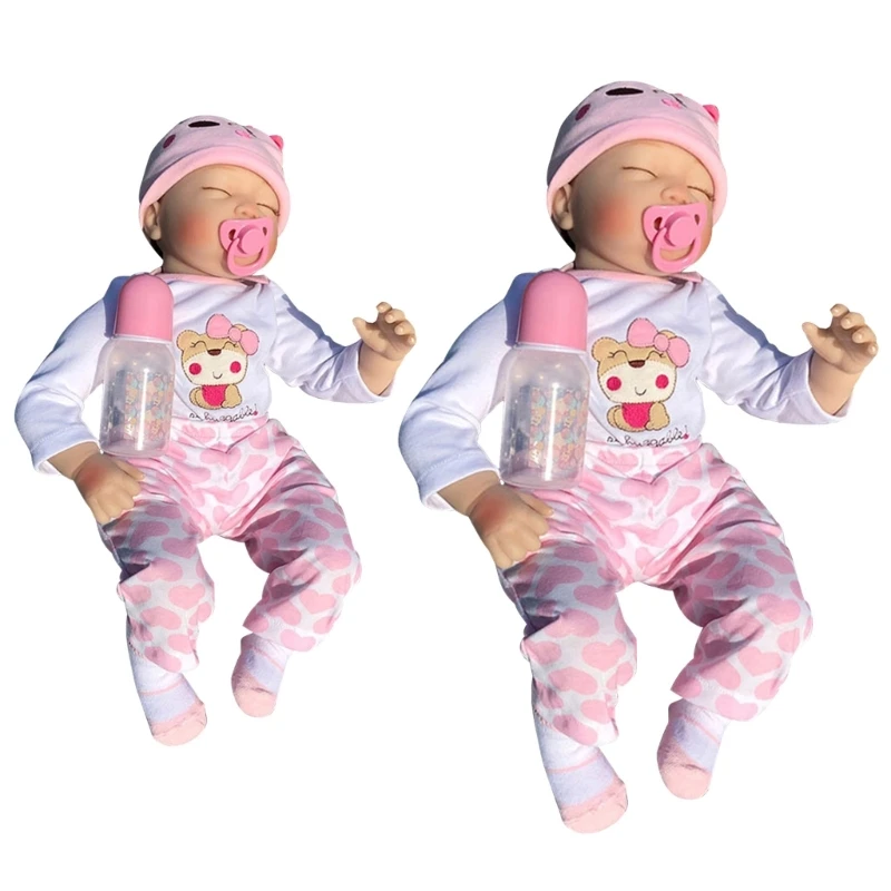 16/21Inch Baby Realistic Silicone Body White Skin for Kid with Clothes