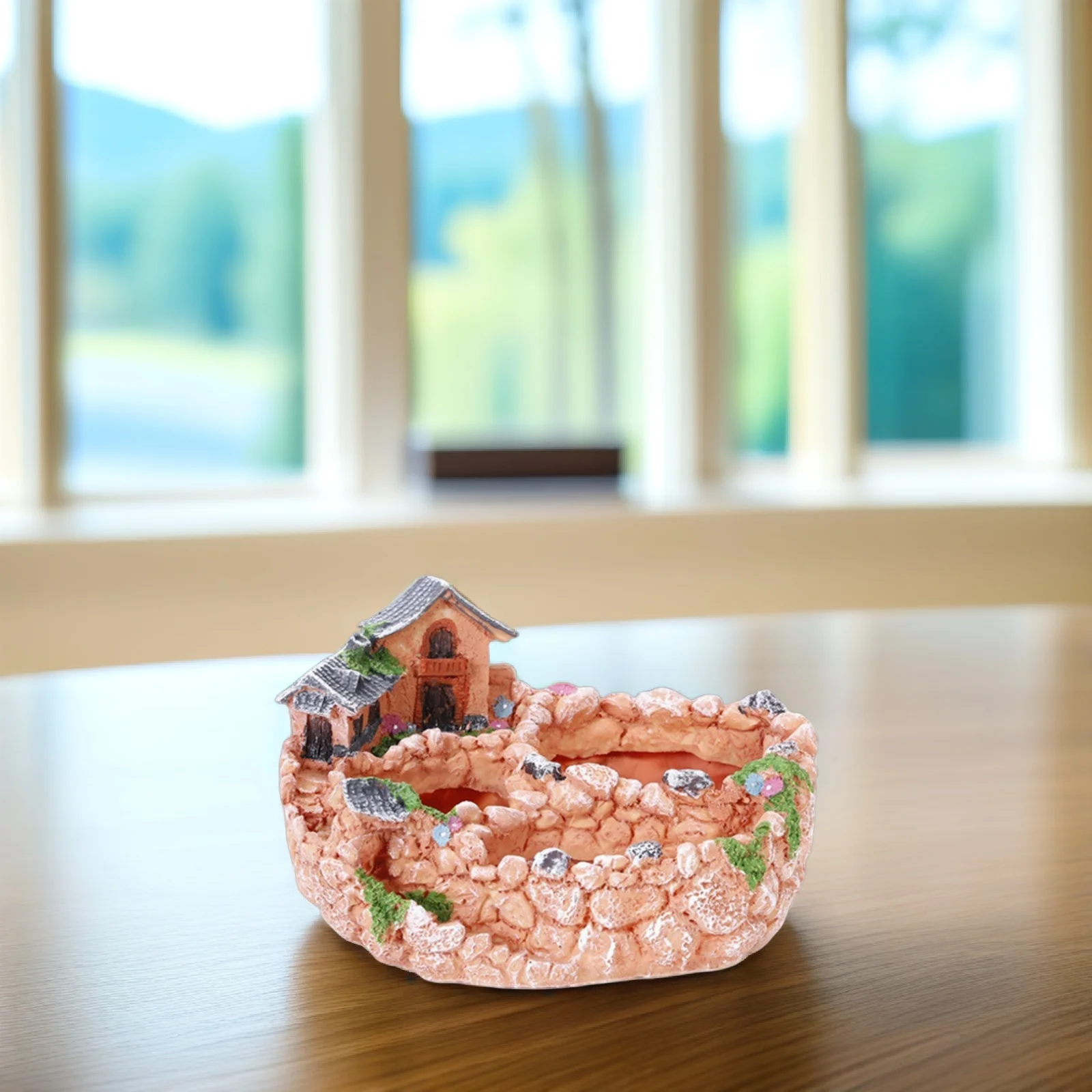 

Mini Resin Succulents Planter for Small Flowers and Plants Creative Hanging Garden Design Indoor Outdoor Decoration DIY Bonsai