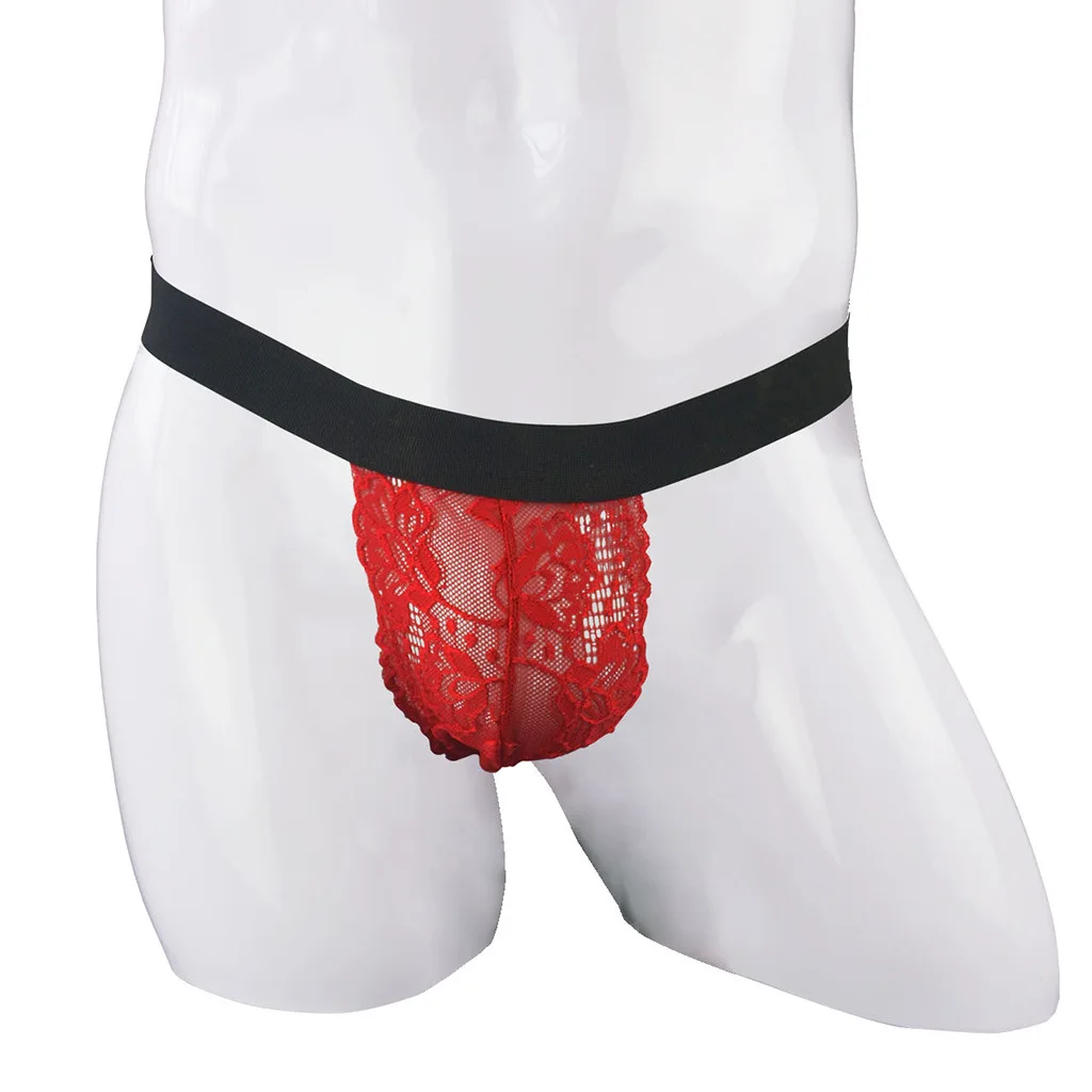 المثيرة T الظهر ثونغ للرجال U محدب الحقيبة g-سلسلة مثليون جنسيا مثير الدانتيل والتطريز شفافة Underwer سيسي منخفضة الخصر T الظهر ثونغ