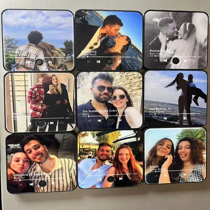 Fridge Magnet Bluetooth Music Box  DIY Custom Photo Music Box Personalized  Gift Home Decoration  Anniversary Gifts