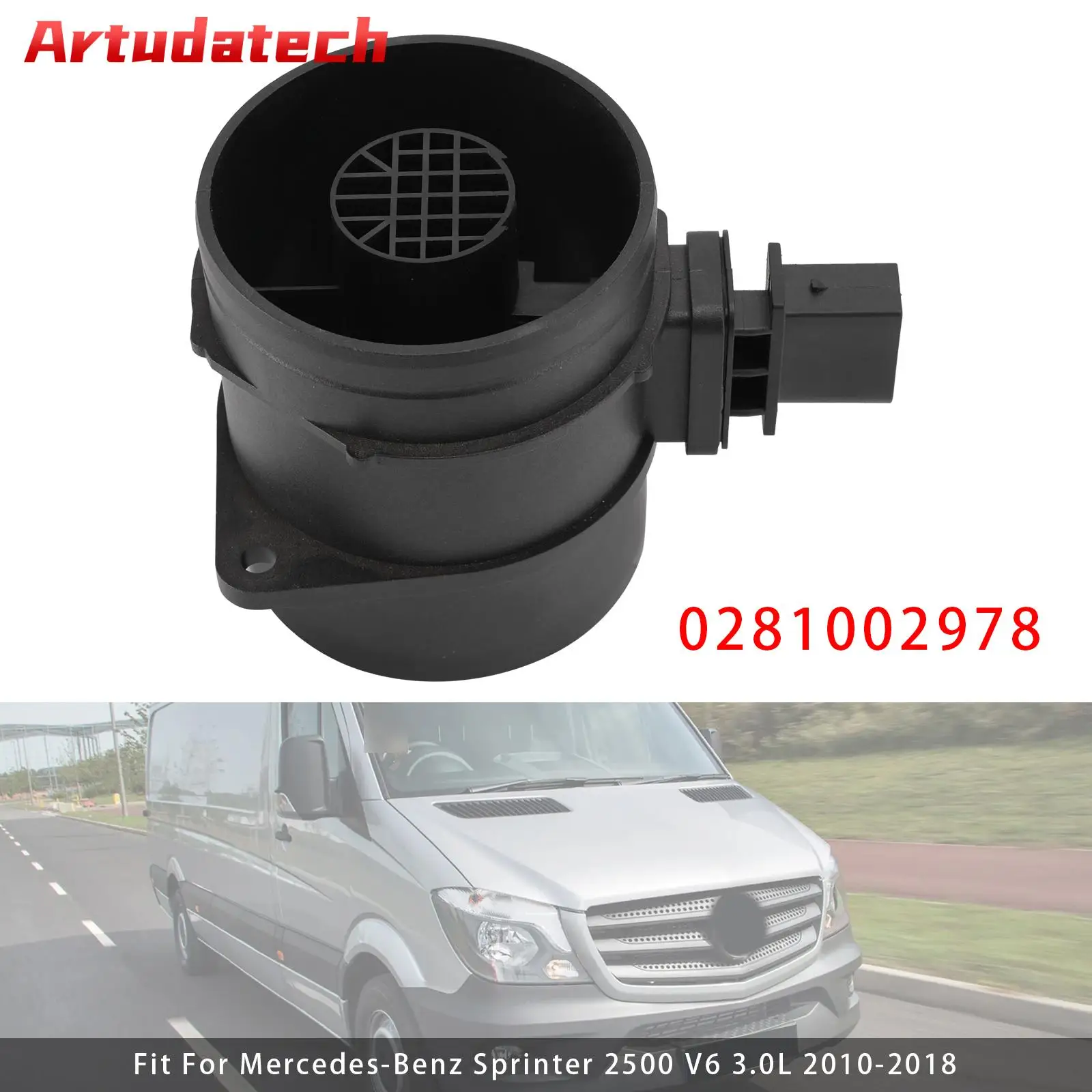 

Датчик массового расхода воздуха Artudatech для Mercedes Sprinter 2500 3500 3.0L V6 0281002978