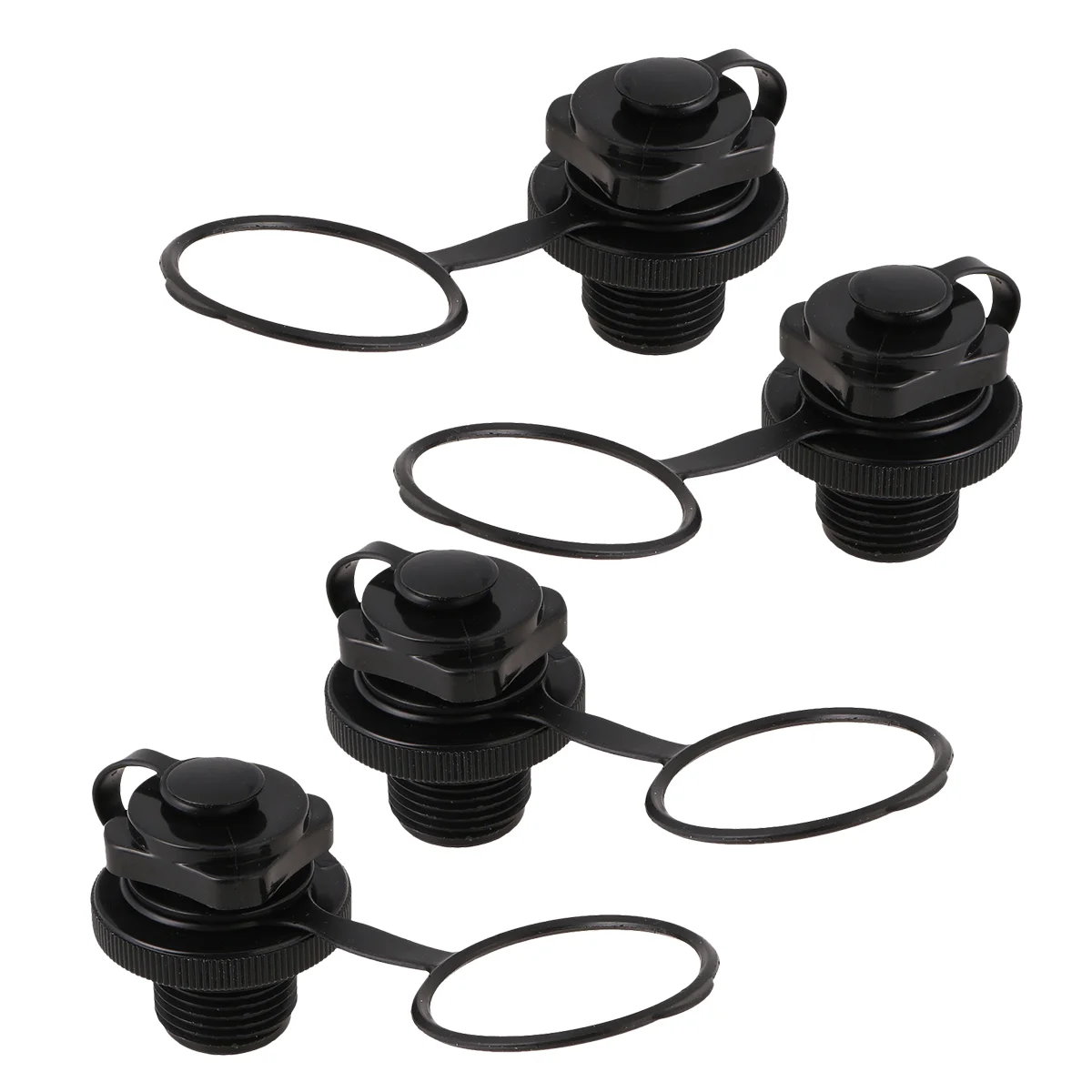 4 PCS Spiral Inflatable Boat Air Valve Sup Pump Adaptor One-way Boston Nozzle for Kayak