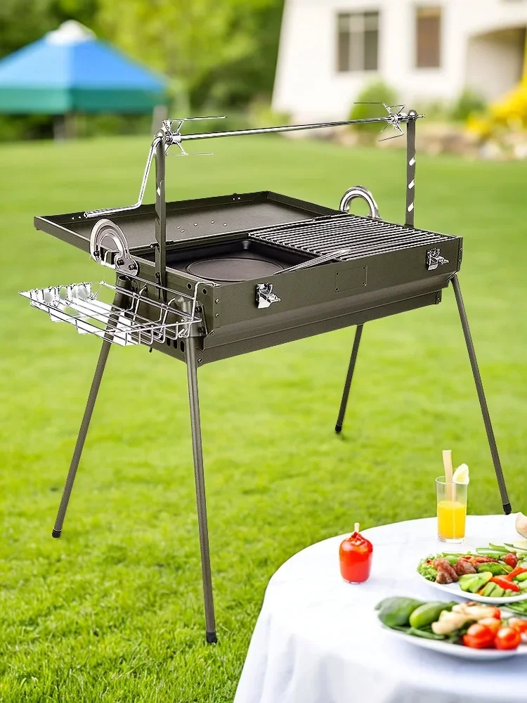 

Barbecue Grill Household Charcoal Barbecue Grill Outdoor Folding Portable Camping Camping Car Picnic Grill Roast Leg of
