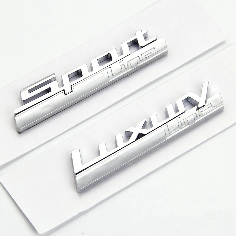 Car Fender Emblem Badge Sticker For Sport Line BMW Luxury Line Logo 520d 530d 330d 320d 518d F30 F10 G30 G20 E46 E39 F11 F32