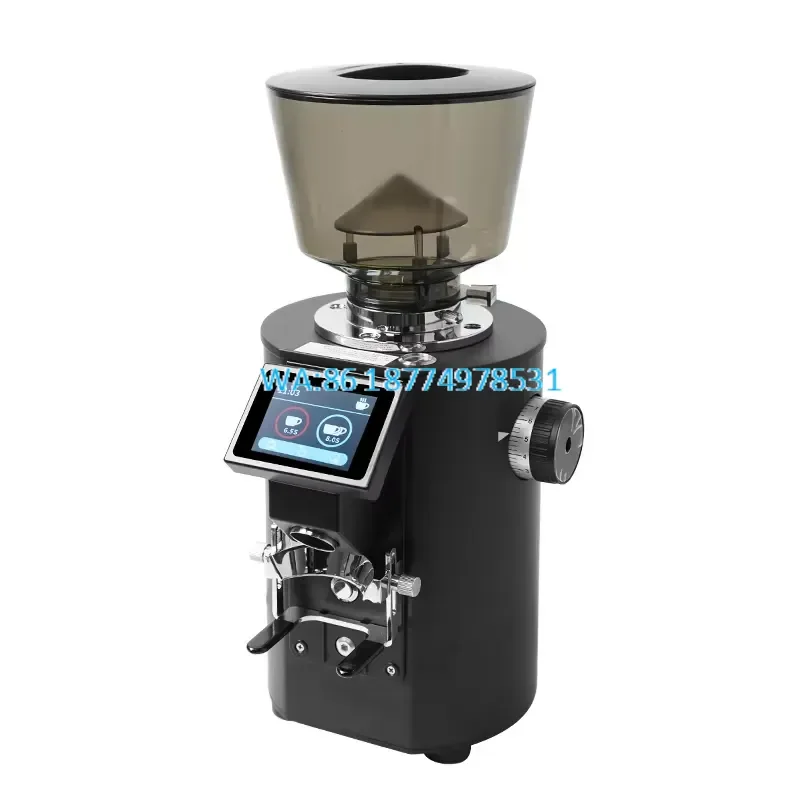 Wmwmnu for 64mm Commercial Coffee Grinder Digital Touch Screen Timer Control Espresso for Café Use