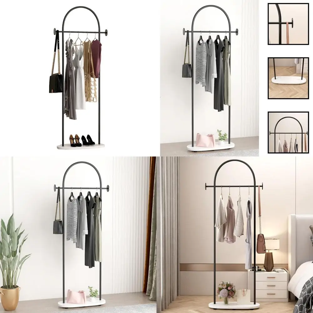 

Прочная металлическая вешалка для одежды с полкой, современная вешалка в индустриальном стиле, напольная вешалка для дома или офиса