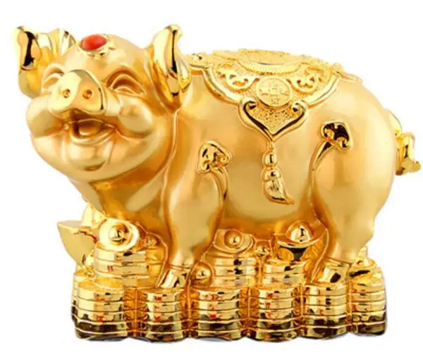 

Gold pig places handicraft article decorate collect basin live act role ofing role zodiac animals to attract fortune pig gets