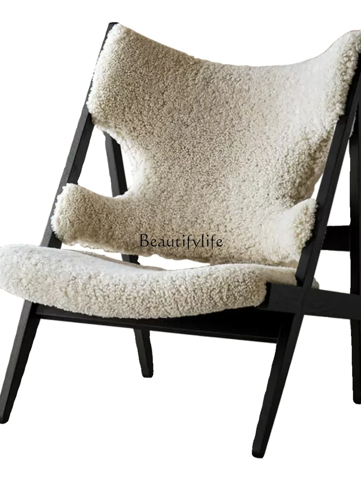 

Affordable Luxury Style High Back Negotiation Creative Chair Solid Wood Sofa Adult Nordic Leisure Chair