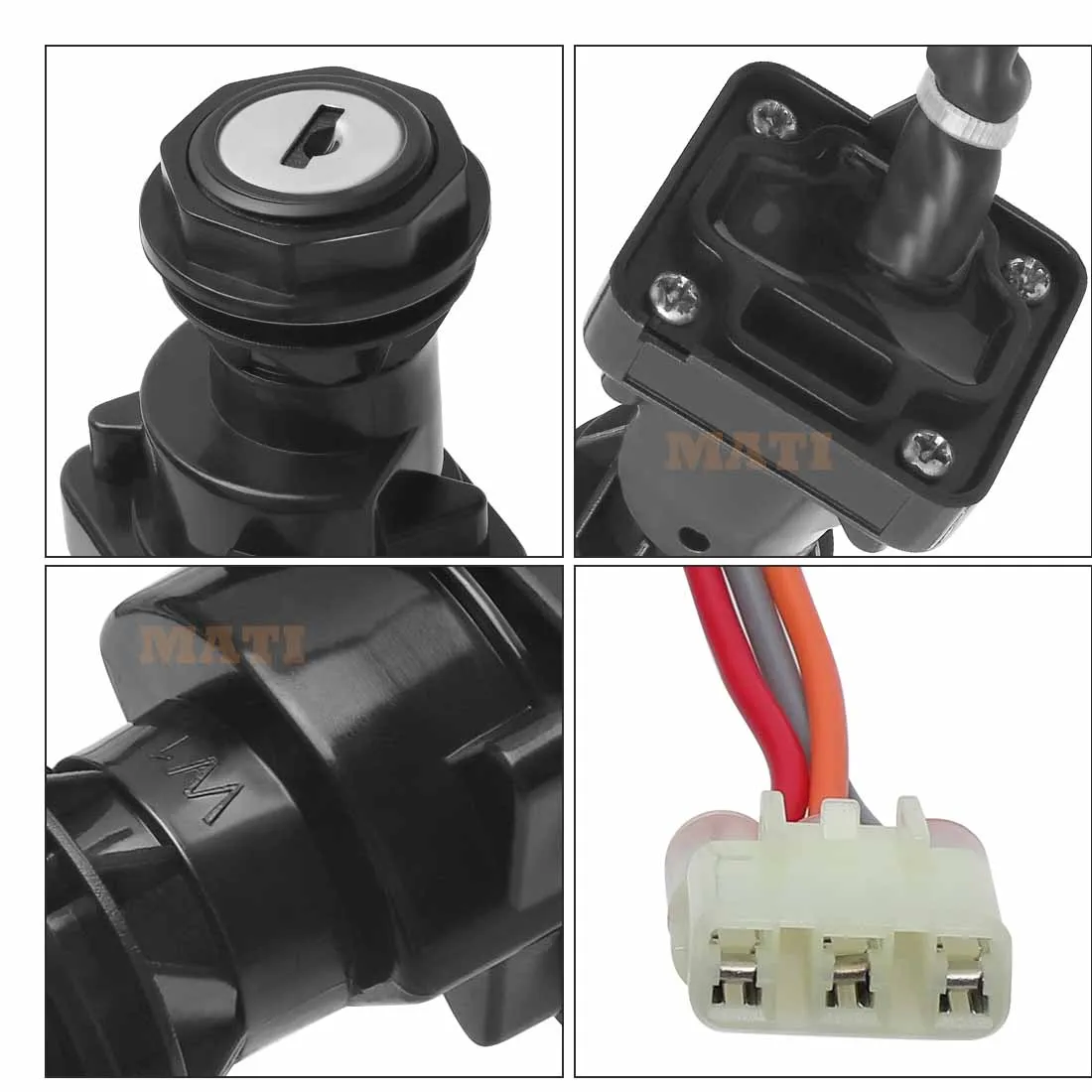 MATI Ignition Key Switch for Kawasaki KFX400 KSF400 2003 2004 27005-S005 Warranty 1 year Exact connector