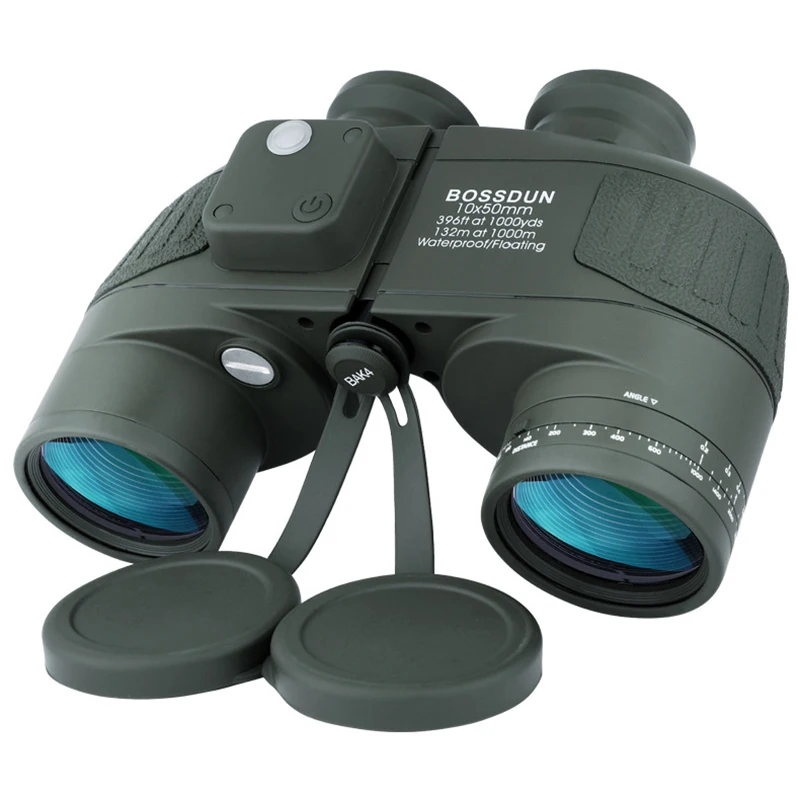 

10X50 Professional Compass Rangefinder Binoculars High Power Telescope Distance Measuring Coordinates Nautical Birdwatching