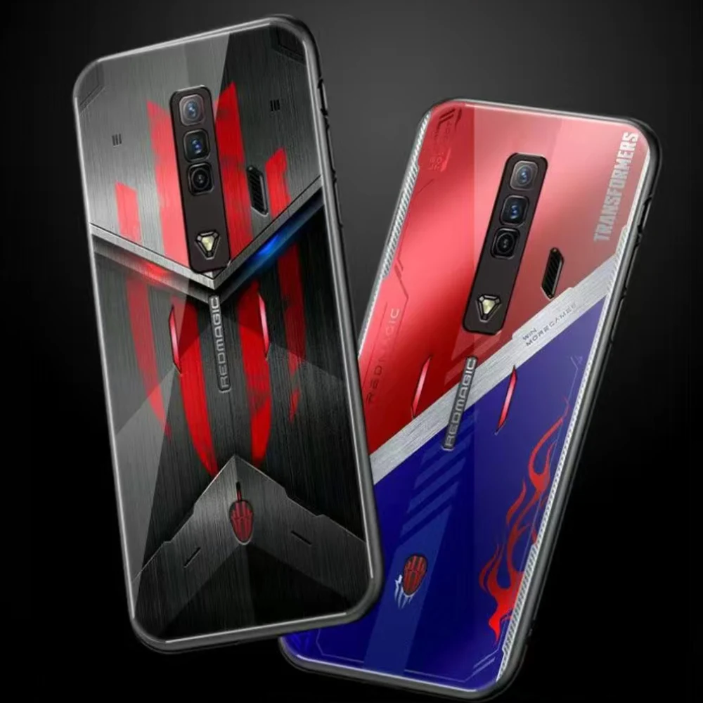 Case For Nubia Red Magic 7 Pro Case For Nubia Red Magic 7S Pro 9H Glass Back Cover For Nubia Red Magic 7 7S NX679S NX679J Shell