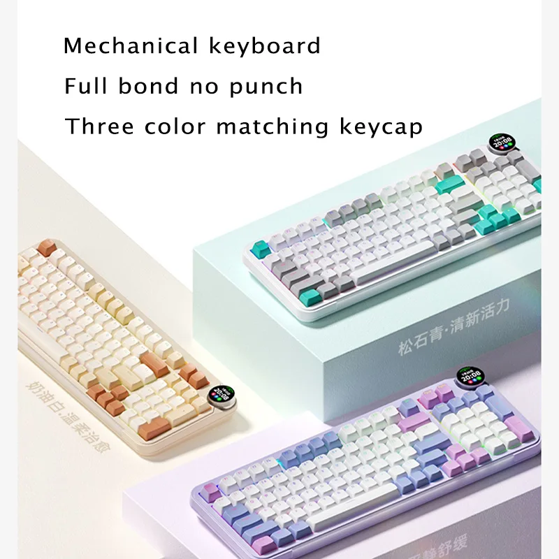 

Beitong Mechanical Keyboard Three-mode Customized 97 Keys RGB Gasket Structure Translucent Keycap PC Gaming Keyboard