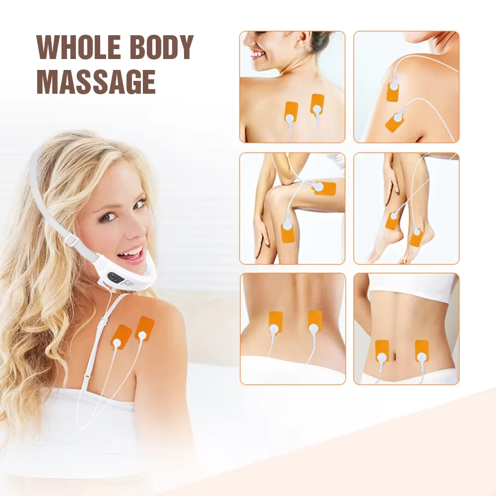 Electric Face Lifting Device LED Lights Heating Vibration Facial Massager Firming Tightening SPA Face Beauty Devices 6 Mode Tool