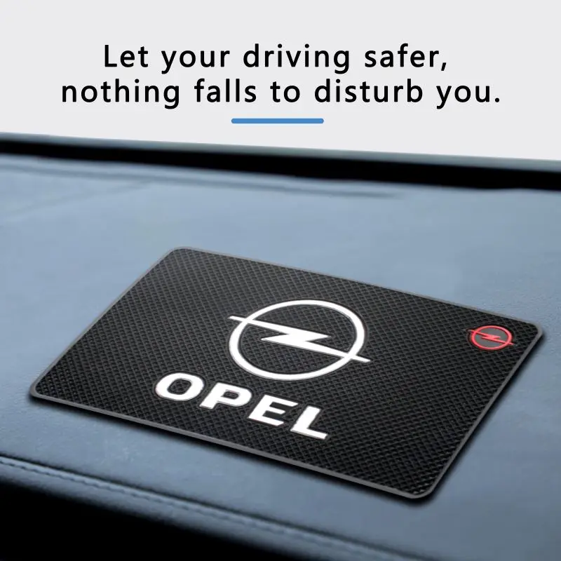 Tapis antidérapant pour tableau de bord de voiture, tapis de rangement pour téléphone, pour Opel Astra J K OPC Corsa Vectra D Zafira B Insignia Mokka Vivaro