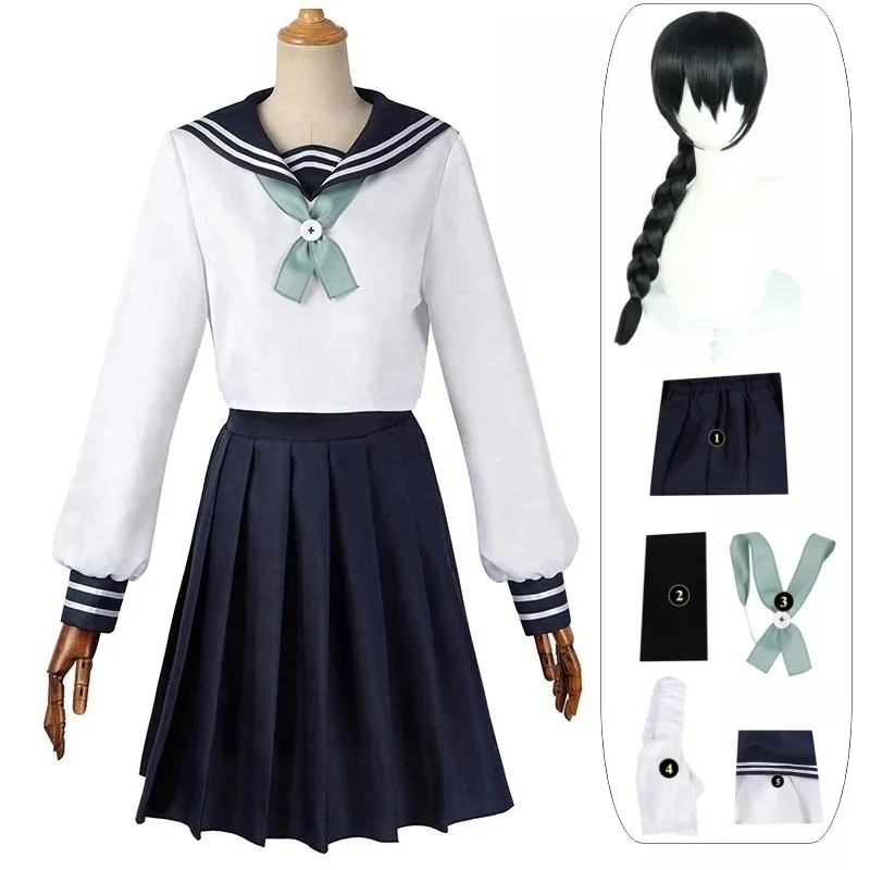 

2025 New Halloween Anime Jujutsu Kaisen Amanai Riko Cosplay Costume Halloween For Woman Clothes School Uniform Skirt
