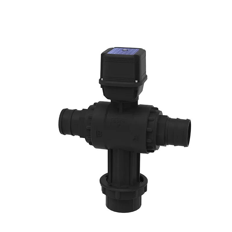 LoRa Enable Rotary Actuator 3 Way Electrical Motorized Ball Valve irrigation Water Mixing Diverting Valve with Electric Acuator