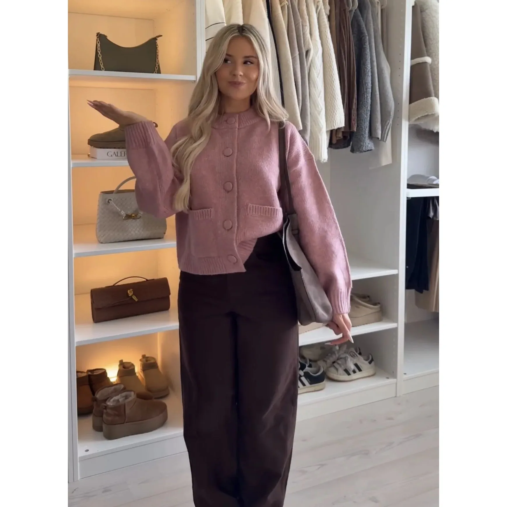 

Women's Casual Long Knitted Cardigans Crew Ne ButtonFront Cleanfit Sle Winter Faion Ladies Sweater Online Exclusive