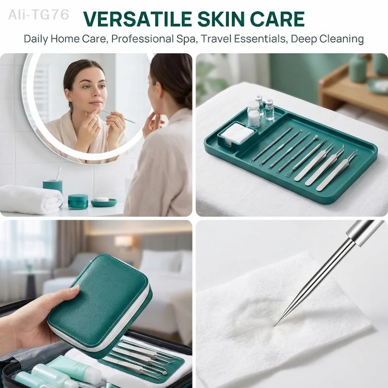 PuraVive Ultra-Precise Acne And Blackhead Removal Tool Set Pro Pimple Tweezers For Effective Face Care And Skin Purification